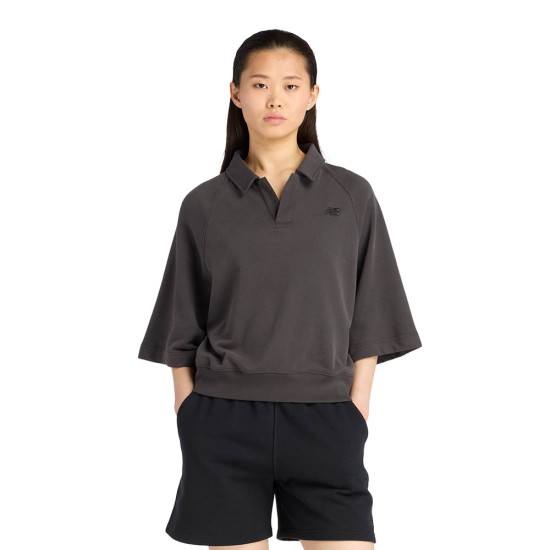 New Balance Γυναικεία μπλούζα polo Coastal Fleece Oversized Polo